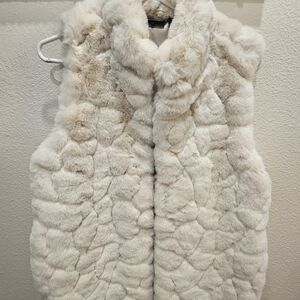 Rachel Zoe Plush Cream Vest